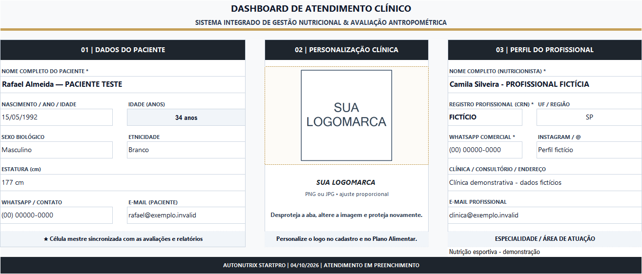 Tela de Cadastro e Identificação